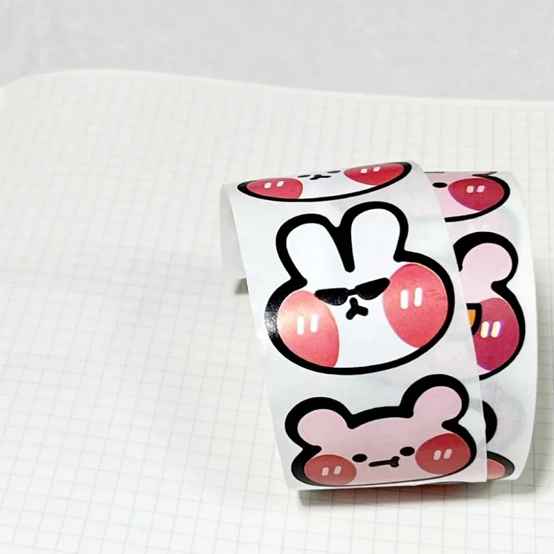 50-200 шт. наклейка с милым мультяшным кроликом и котом наклейки спасибо для