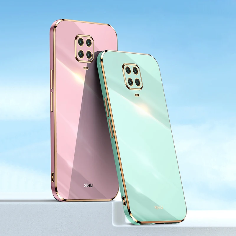 plating silicone case for xiaomi redmi note 9 pro max 10 10s 9pro 9s note9 poco x3 pro nfc phone soft frame shell full covers on free global shipping