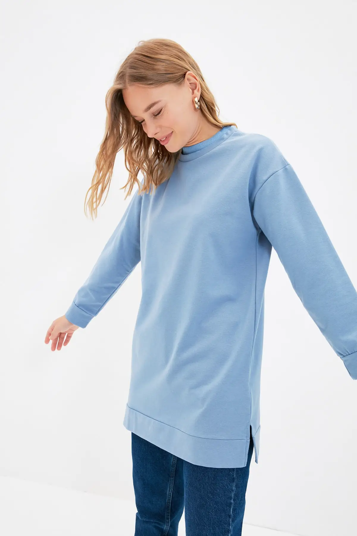 Базовая Трикотажная Толстовка с воротником в вертикальном положении TCTAW22TW0196 |