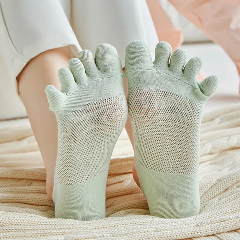 3Pairs Toe Socks Fashion Breathable Invisible Cotton Women Boat Sock Ultrathin Elastic Silicone Non-slip Women's Sox Calcetines