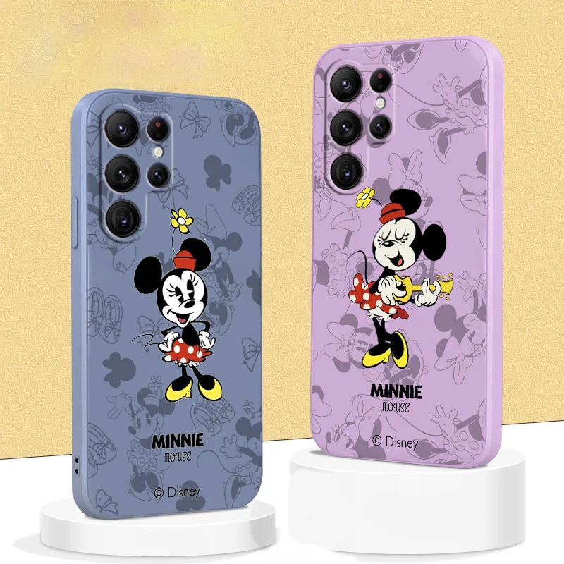 

Liquid Rope Funda Disney Minnie Mickey Mouse Phone Case For Samsung Galaxy S22 S21 S20 FE S10 Note 20 10 Plus Lite Ultra 5G