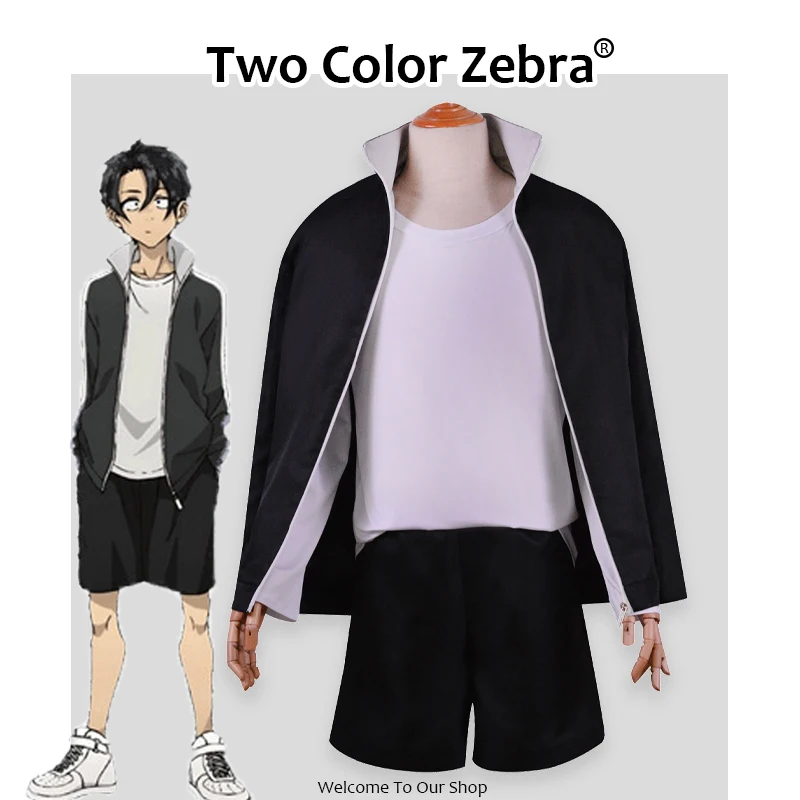 

Костюм для косплея Yamori Kou из аниме «звонок ночи», черная куртка, шорты, футболка, наряд Yofukashi No Uta, вечерние нанькакуса, назуна