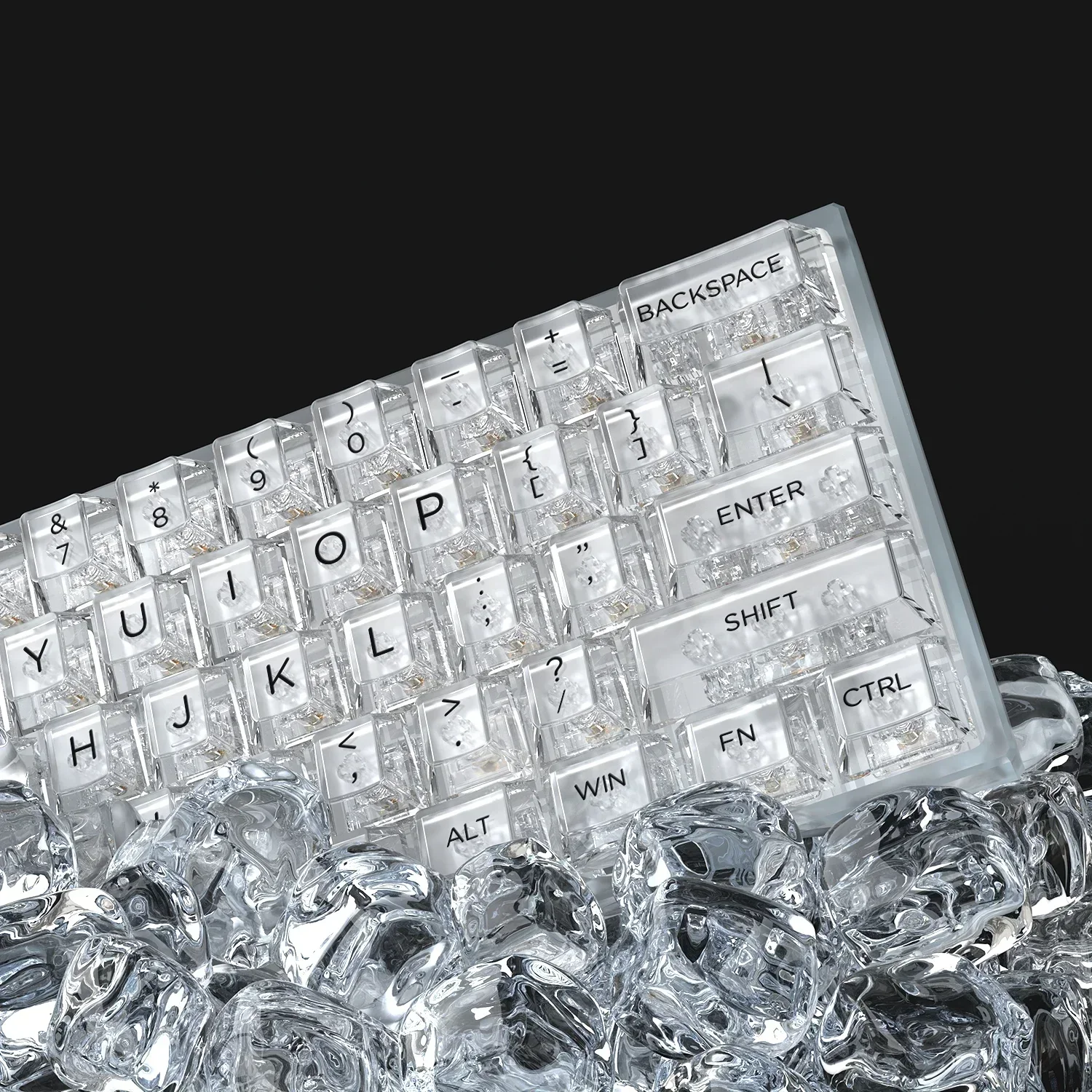 140-клавишные белые прозрачные колпачки для клавиш Cherry Profile Ice Crystal Keycap с