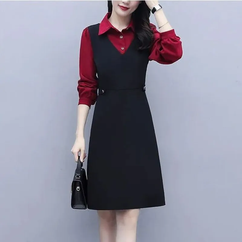 

Women's High End Splicing Dress Elegant 2023 Spring Summer New Style Skirt Banquet Meeting Long Party Big Size For Women Dresses