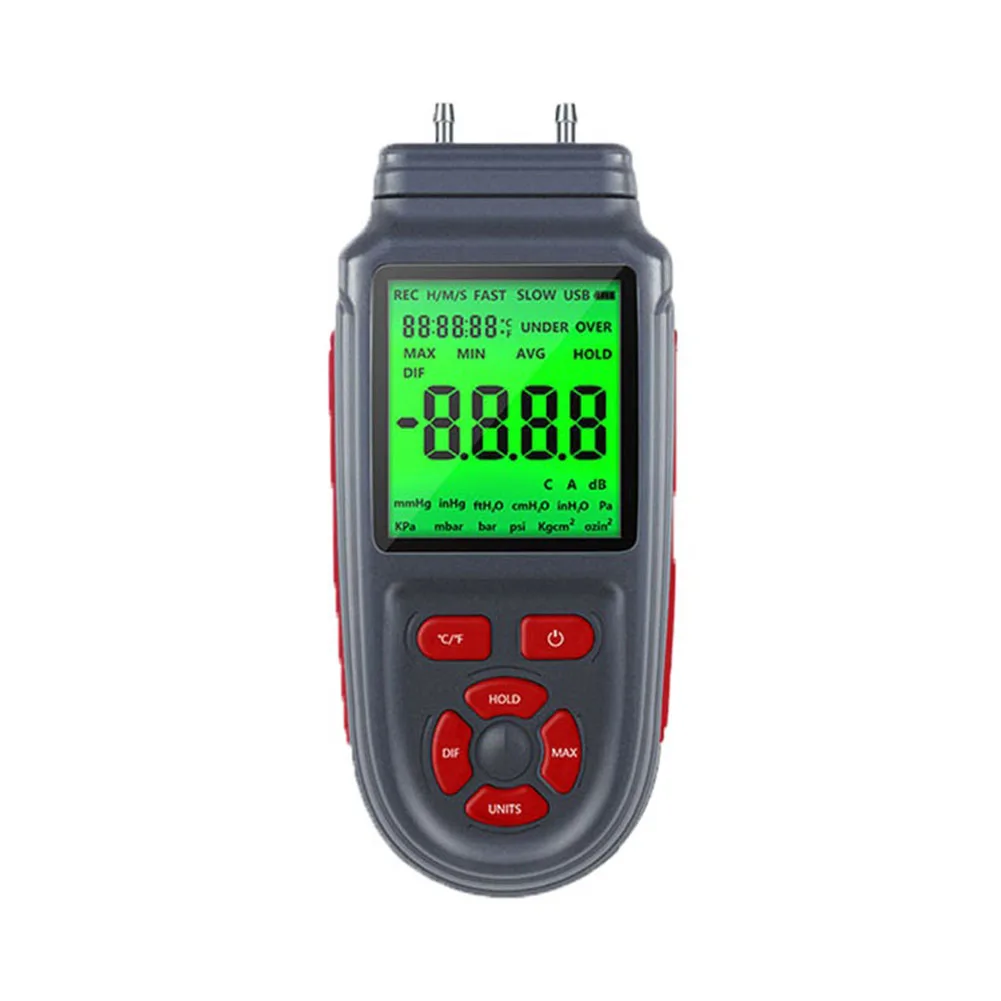 

Handheld Digital Air Pressure Differential Meter Natural Gas Gauge Micro-Manometer Pipeline Measurement Test Analyzer Tool