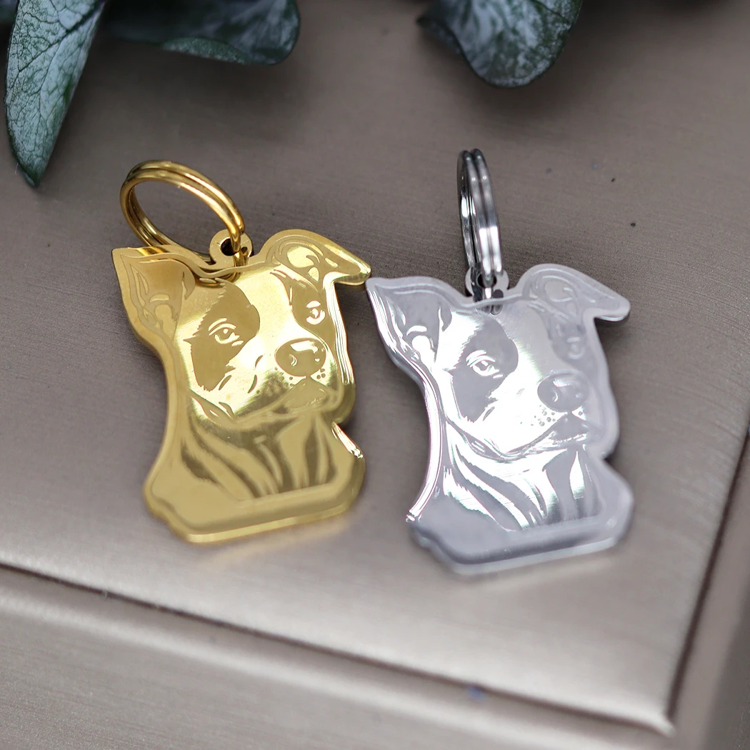 Персонализированная идентификационная бирка для собак из нержавеющей стали