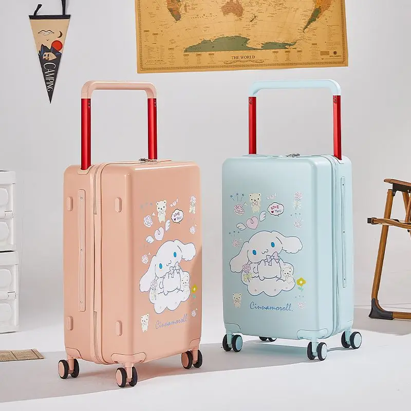 

Kawaii Sanrio Cinnamoroll Trolley Case Travel Cartoon Large Capacity Universal Wheel Durable 20 22 24 Inch Suitcase Holiday Gift