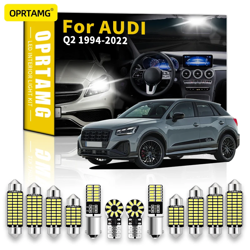 

OPRTAMG Canbus For AUDI Q2 1994-2008 2009 2010 2011 2012-2022 Vehicle LED Interior Light License Plate Lamp Kit Car Lighting