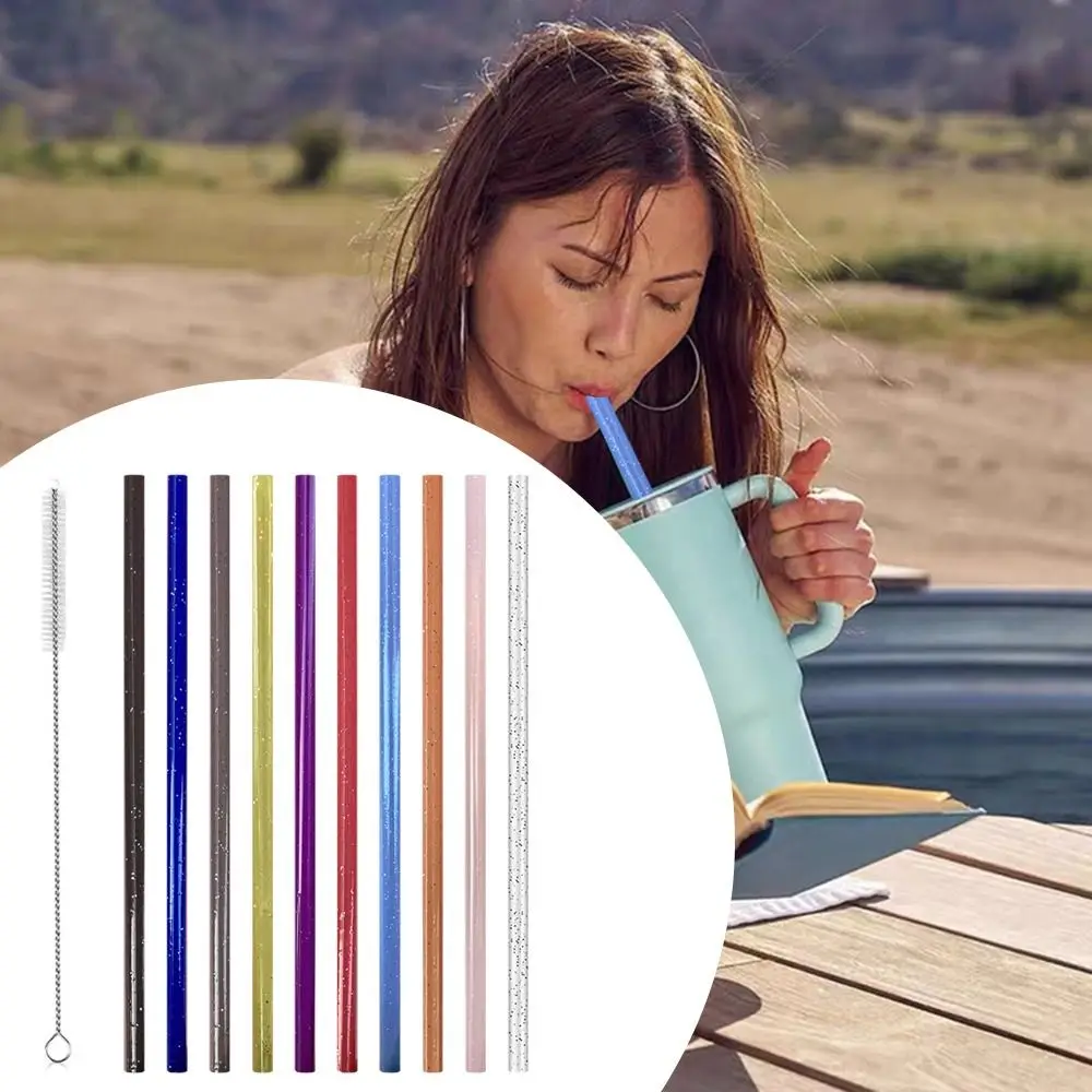Многоразовые пластиковые соломинки портативные автомобильные дорожные чашки