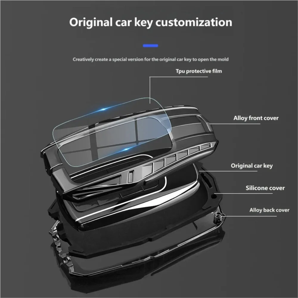 Фото Для Chery Jaecoo J7 J8 Tiggo 7 8 2024 2025 2026: Чехол для смарт-ключа из цинкового сплава, металлический защитный брелок для дистанционного ключа №4