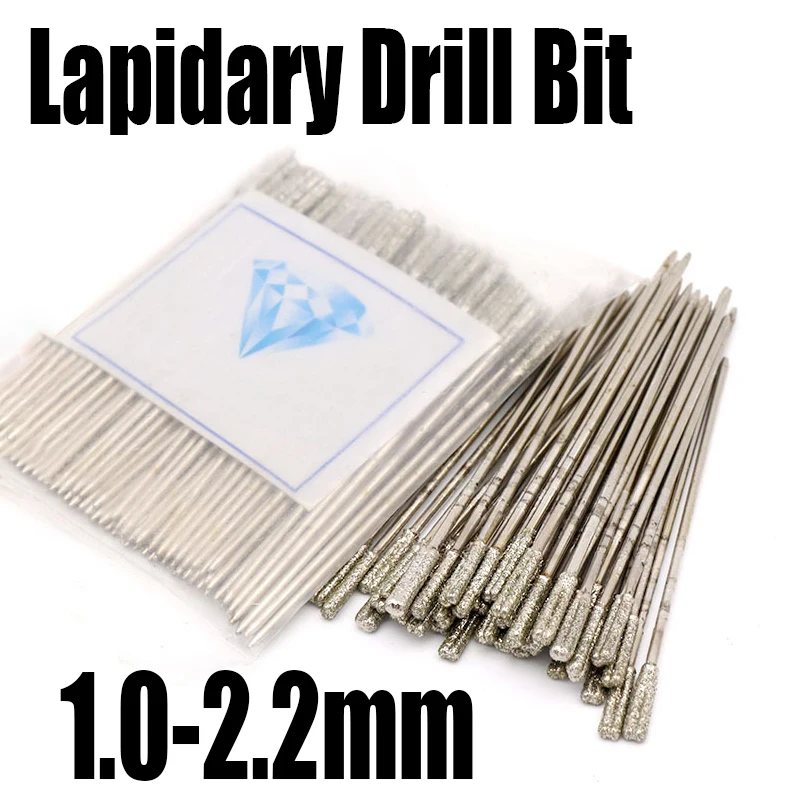 

3PCS 1-2.2mm Diamond Coated Lapidary Drill Bit Drill Needle Hole Needle For Jewelry/Agate/Glass/Ceramic/Jade Opening Hole