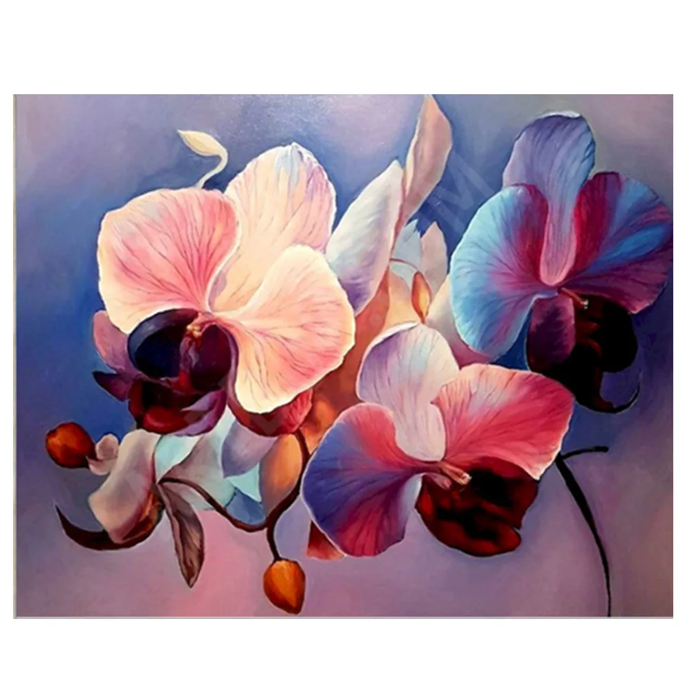 

YIBRIGHT 5D DIY полностью Алмазная квадратная/круглая Алмазная картина цветок украшение для дома картина подарок