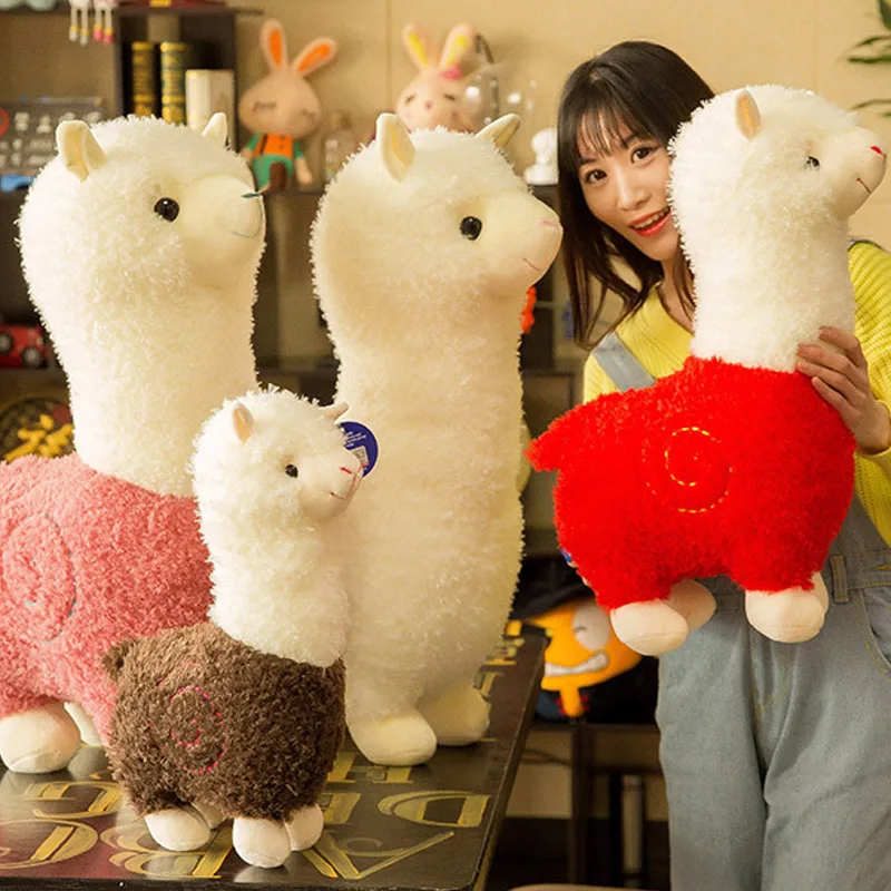 Очаровательная Плюшевая Игрушка Из Альпаки 28 См Мягкая Милая Кукла-ягненок С