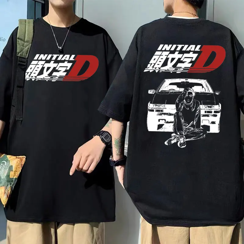 

Best Famous Anime Drift Initial D AE86 Fujiwara Takumi Print Tshirt Male Casual Manga T-shirts RX7 R34 Skyline GTR JDM T Shirt