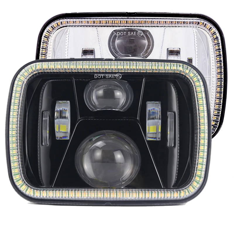 

1/2X 110W DOT H6054 5x7 7x6 Led Headlights For Jeep Cherokee XJ Wrangler YJ Ford Accessories Rectangular Headlights