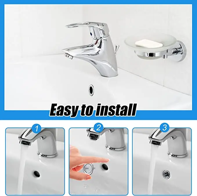 

6Pcs Spillway Ring Insert Spares Round Caps Kitchen Household Bathtub