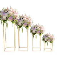 10pcs/lot Wedding props Floor Vases Column Stand Metal Road Lead Wedding Table Centerpiece Flower Rack Event Party Decorat