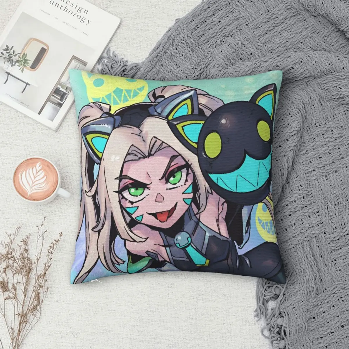 Prestige Battle Cat Jinx Square Pillow Case League Game Legends Cushion Covers Fashion Decorative Pillowcase for Home