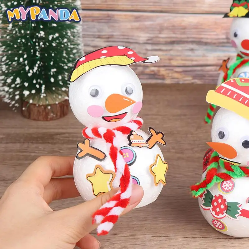 

1Set Funny DIY Snowman Material Pack Christmas Ornament Gift Pack Kids Educational Toy Parent-child Handicraft