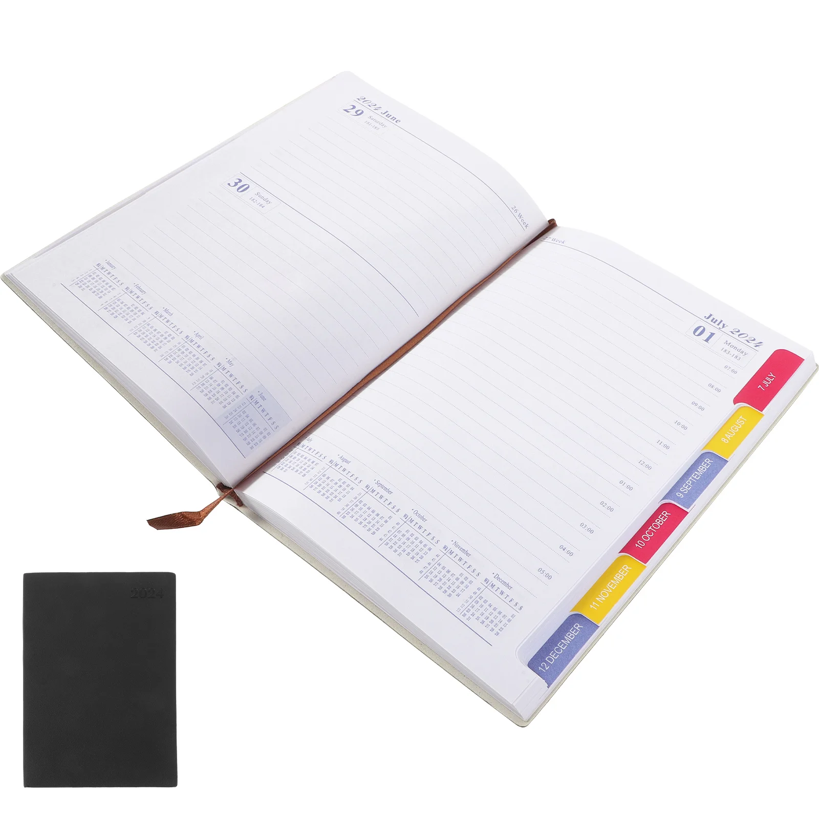 

2024 Agenda Book Convenient Academic Planner Business Planning Notebook Year Notepad Work