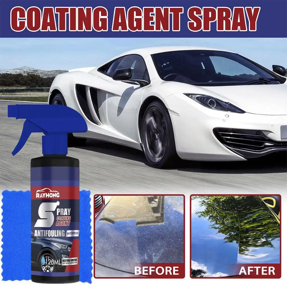 

120ML Quick Coat Liquid Nano Ceramic Car Coating Auto Spray Protect Renewal Film Scratch Anti Polish Wax Hydrophobic Paint R4U7