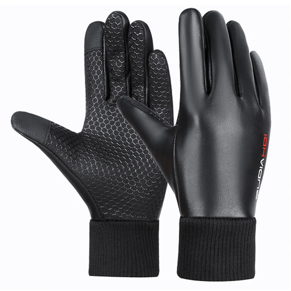 Мужские теплые перчатки мотоциклетные с двумя пальцами водонепроницаемые