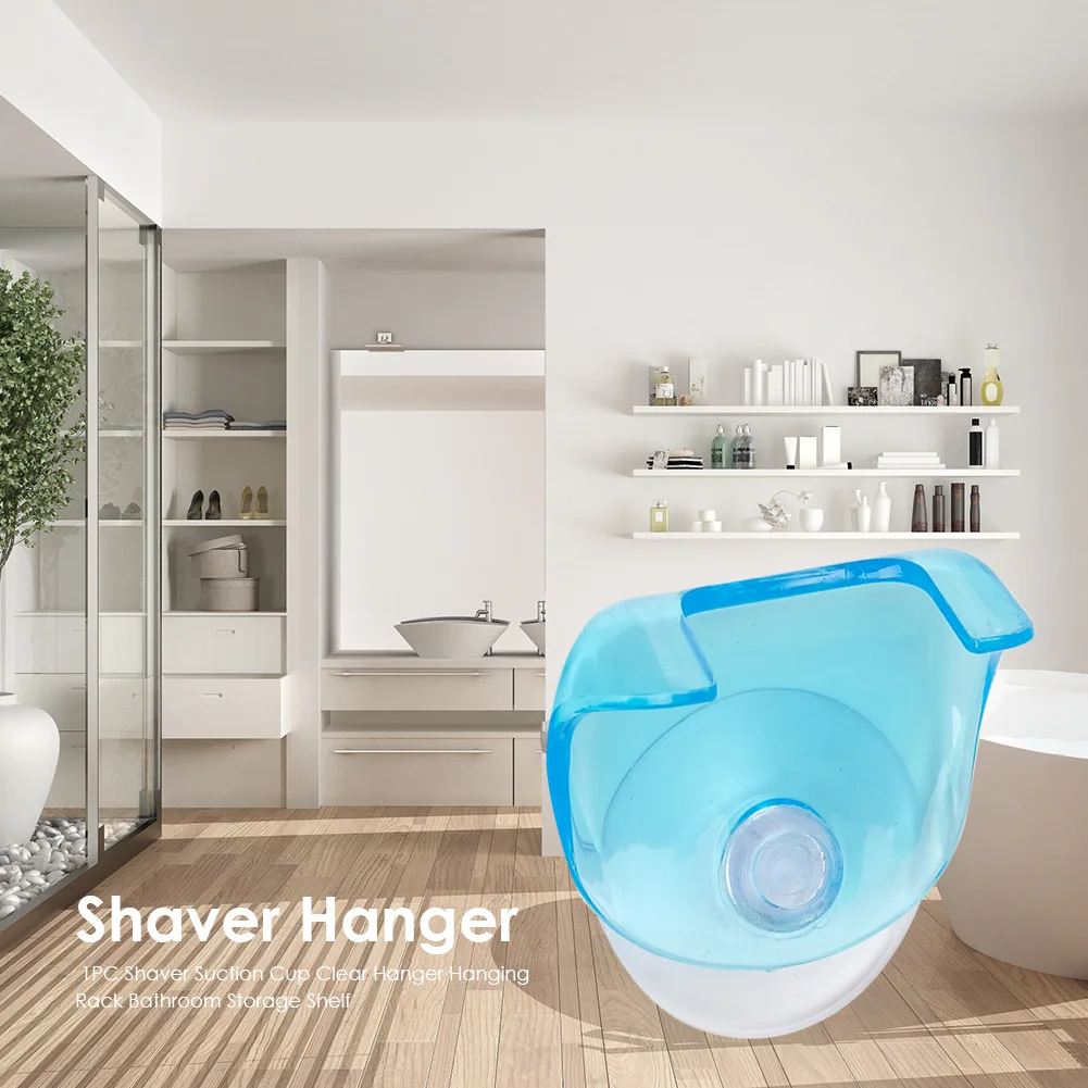 

Wall Storage Hook Men Shaver Shelf Bathroom Blue Gray Razor Rack Wall Hanging Kitchen Storage Suction Cup Accessories