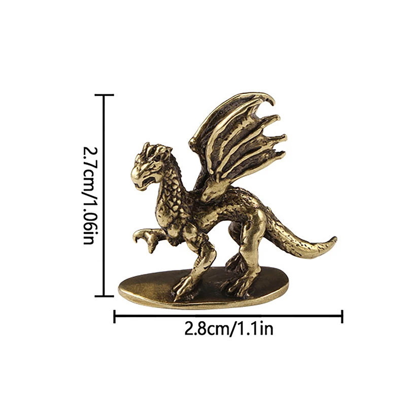 Маленькая Статуэтка дракона из твердой меди Warcraft Птерозавр настольное украшение