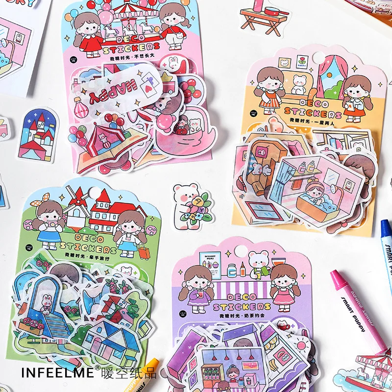 

40pcs/1lot Kawaii Stationery Stickers Microsugar Time Diary Decorative Mobile Stickers Scrapbooking DIY Craft Stickers