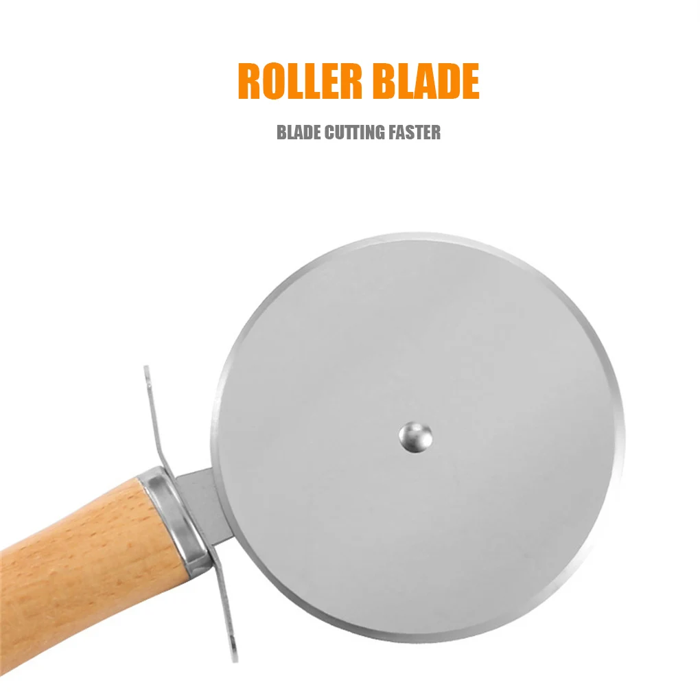 

2 Pcs Stainless Steel Pizza Wheel Server Kit Handheld Slicer Multifunctional Portable Slice Accessory Household Supplies