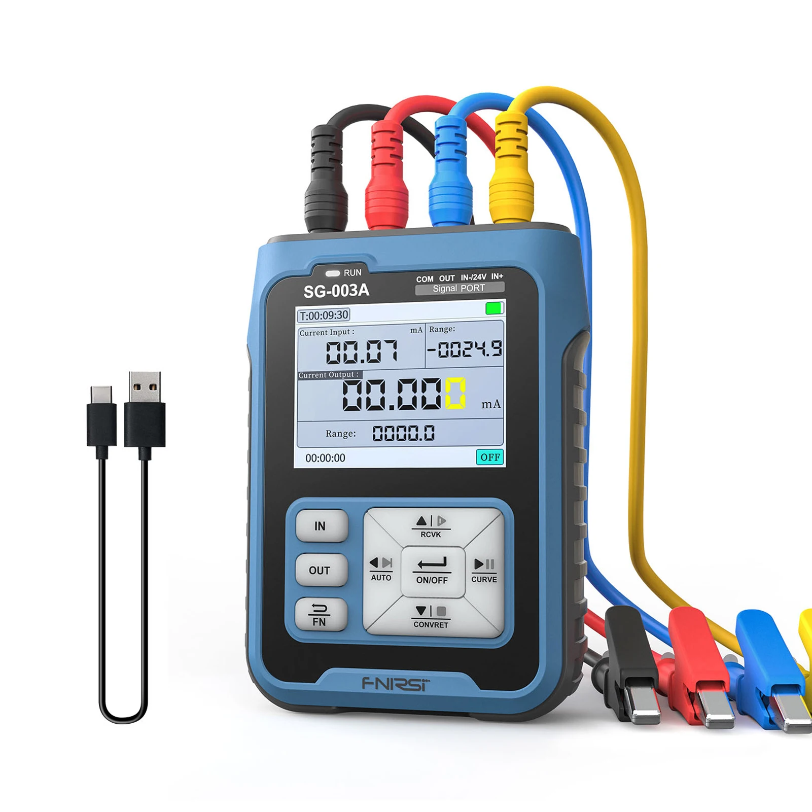 

Portable Handheld Signal Generator 0-10V 4-20 mAh Adjustable Current Voltage Simulator with 2.4 Inch LCD Display Screen
