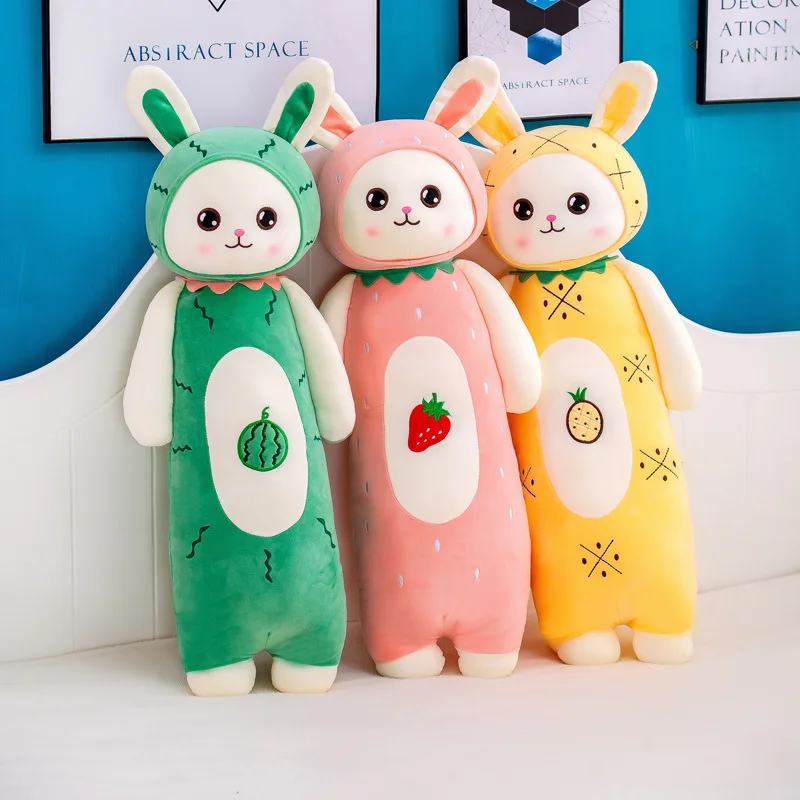 

Creative new fruit rabbit long pillow plush toy cute cartoon lazy sleeping pillow rabbit doll