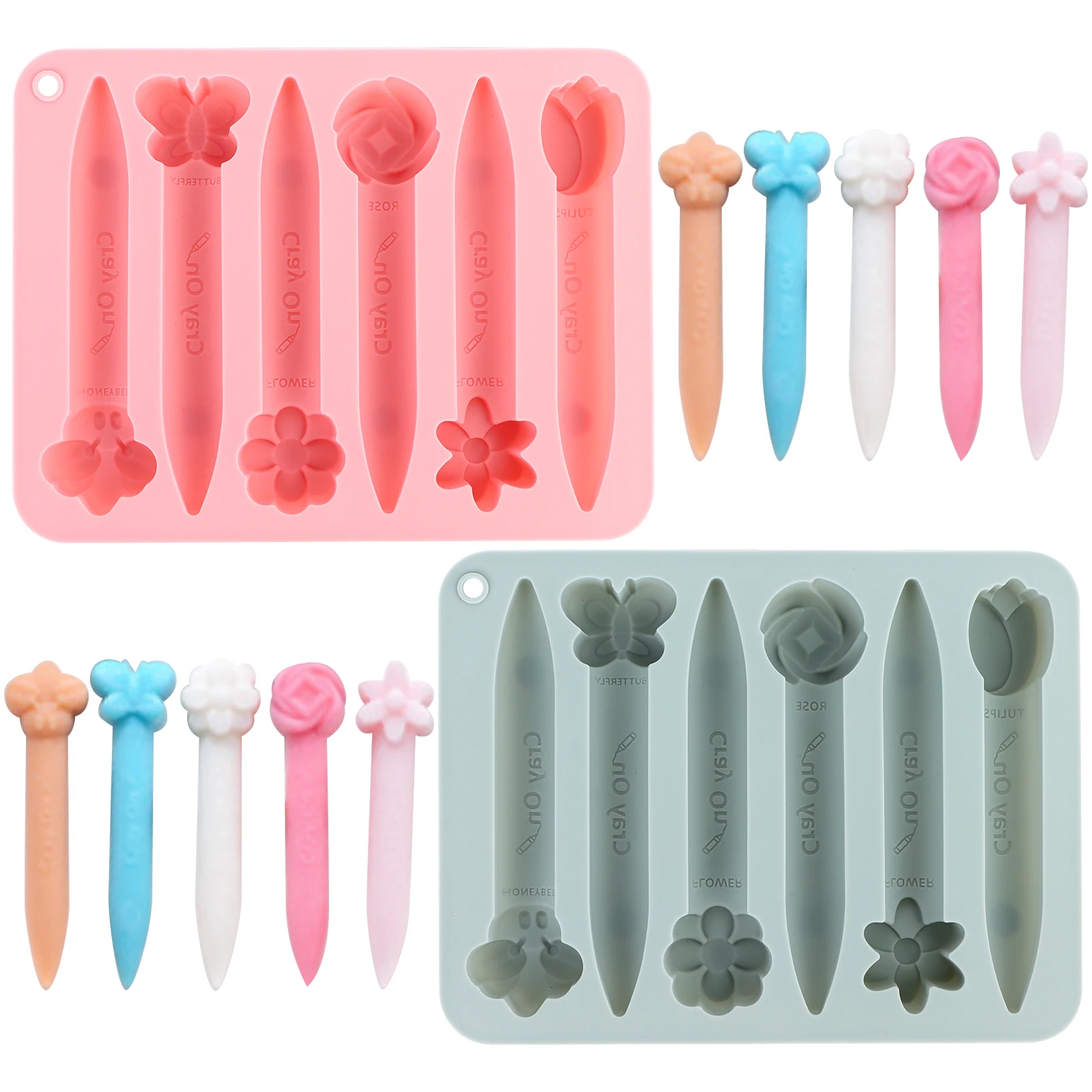 

Crayon Recycling Mold Bee Butterfly Flower Diy