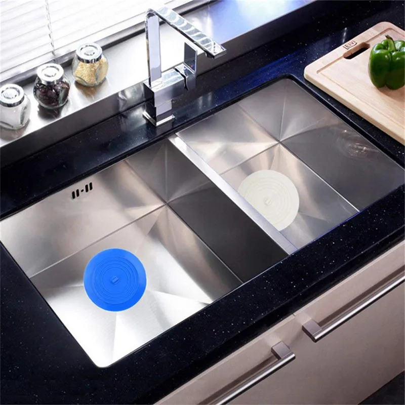

Silicone Bathtub Stopper Leakage-proof Drain Cover Sink Hair Stopper Tub Flat Plug Stopper Bathroom Accessories