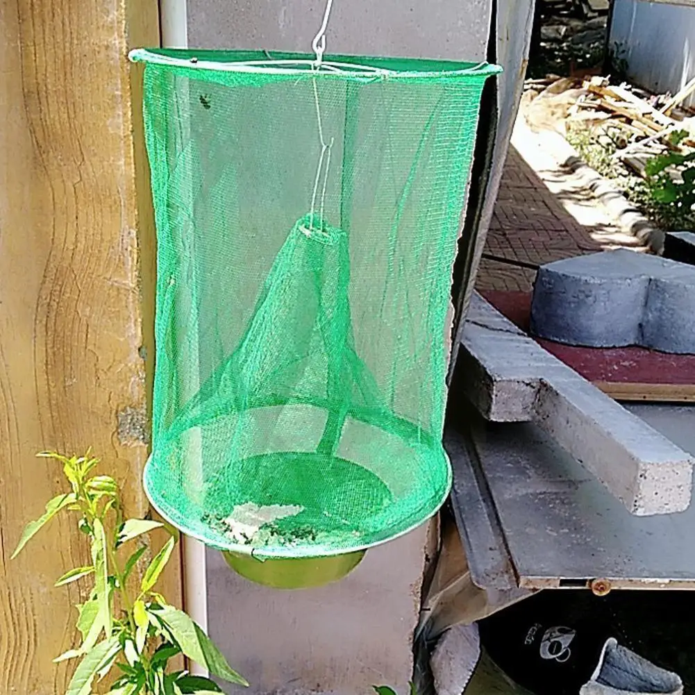 

Hot Sale Reusable Hanging Fly Catcher Garden Fly Insect Trap Folding Insect Bug Catching Cage Hanging Flycatcher For Home O P4F3