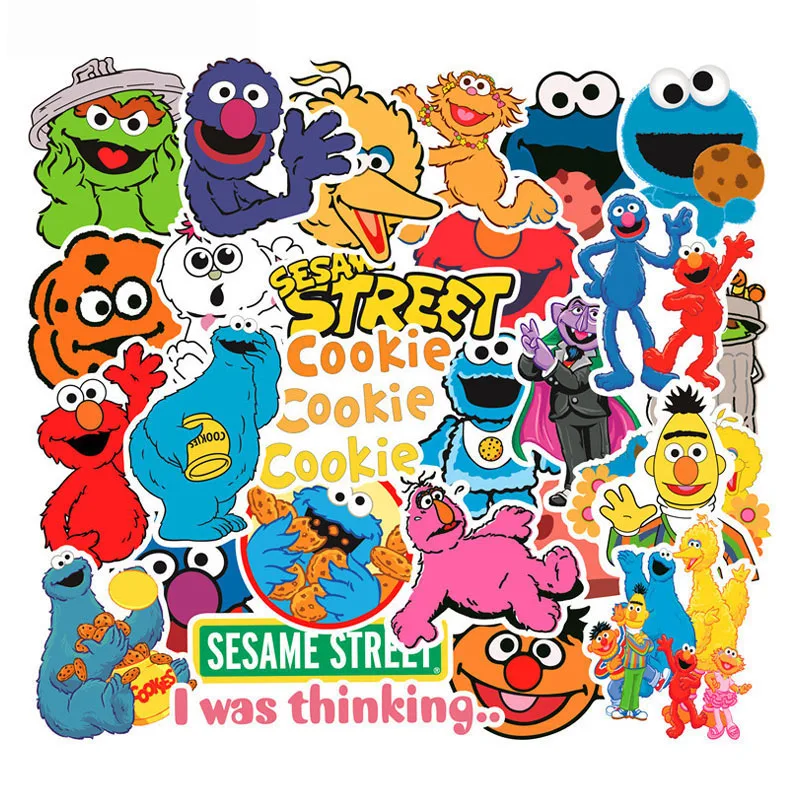 

10/30/51Pcs/Pack Sesame Street Stickers American TV Cartoon For Laptop Refrigerator Motorcycle Bicycle Suitcase Toys Sticker
