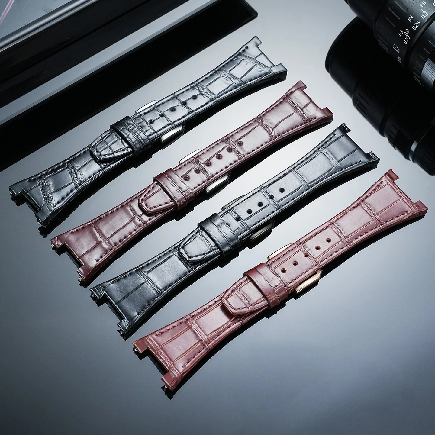 Фото Ремешок для часов из коровьей кожи, подходящий для серии IWC Wanguo Engineer AMG IW500501 IW322503/504, аксессуары из крокодиловой кожи. №2