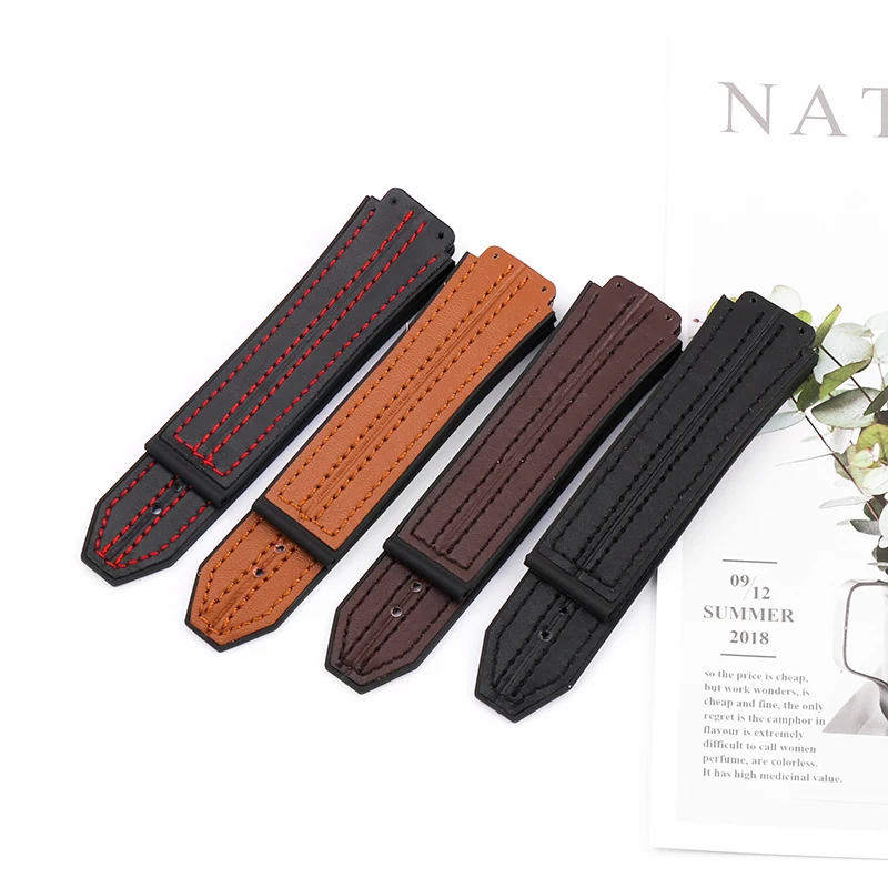 Watch accessories for HUBLOT Hublot Big Bang Series Stick skin outdoor sports silicone strap 25*19 unisex