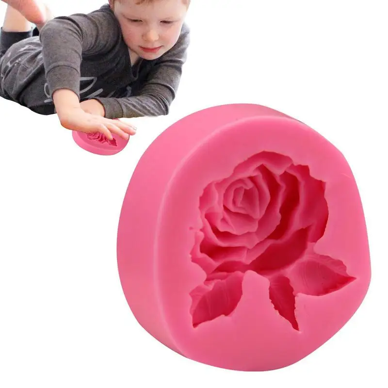 

Silicone Liquid Mold Large Rose Shape Fondant Handmade Soap Cake Mold Baking Tool