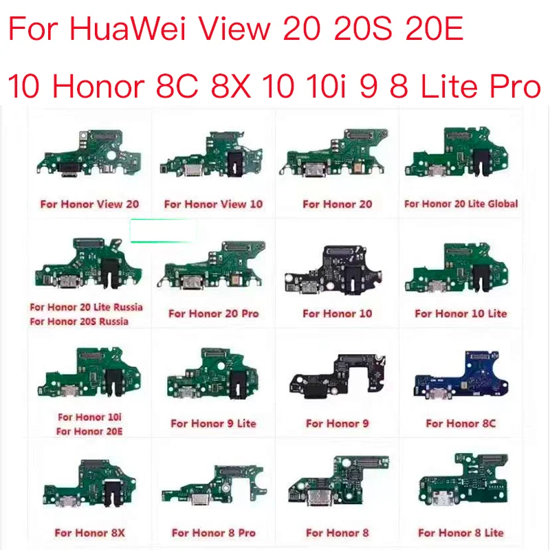 Зарядная док-станция с USB-портом и микрофоном для HuaWei View 20 20S 20E 10 Honor 8C 8X 10i 9 8 Lite Pro -