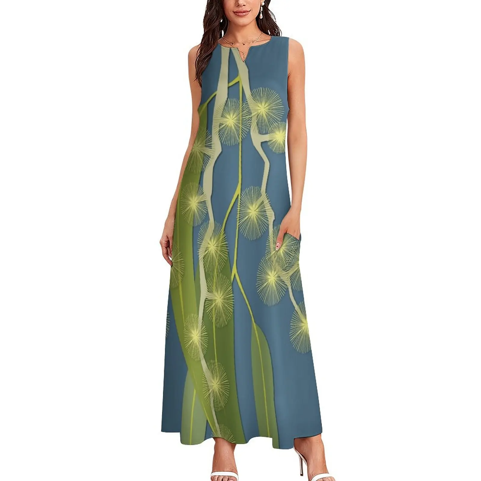 Женское вечернее платье из полиэстера