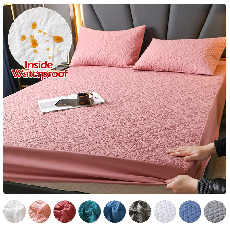 

Thickened Waterproof Mattress Fitted Sheet Diaper Absorbent Breathable Nursing Mattress Cover Dust Cover 180x200cm