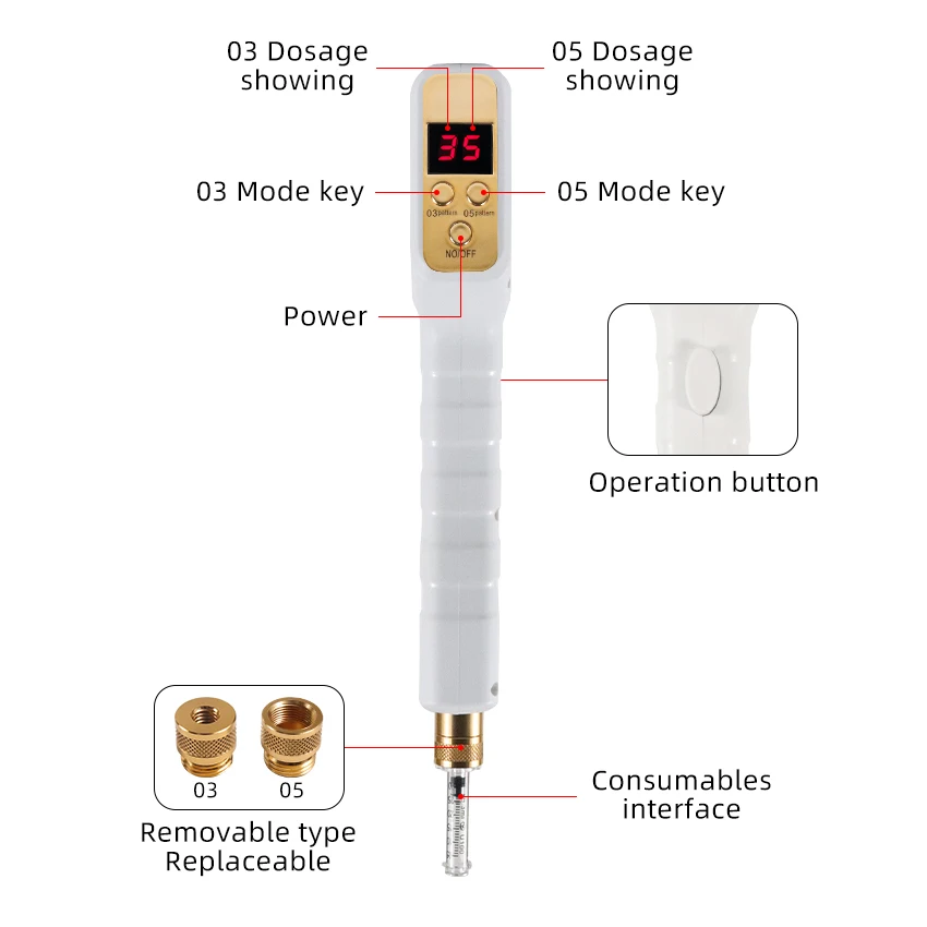 

injector electric hyaluronic acid pen for whitening skin rejuvenation