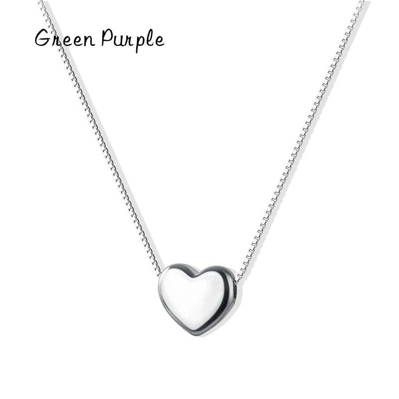 

Classic s925 Sterling Silver Box Chain Romantic Heart Chain Link Pendant Necklaces for Women Fine Jewelry Valentine's Day Gifts