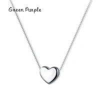 classic s925 sterling silver box chain romantic heart chain link pendant necklaces for women fine jewelry valentines day gifts