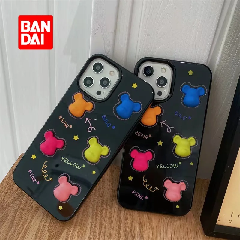 

Bandai Disney Fashion Bear Phone Case for IPhone 13 12 11 Pro X XS 13Pro 12Pro Max XR 7 8 Plus Cartoon Cover Kawaii Fundas Coque