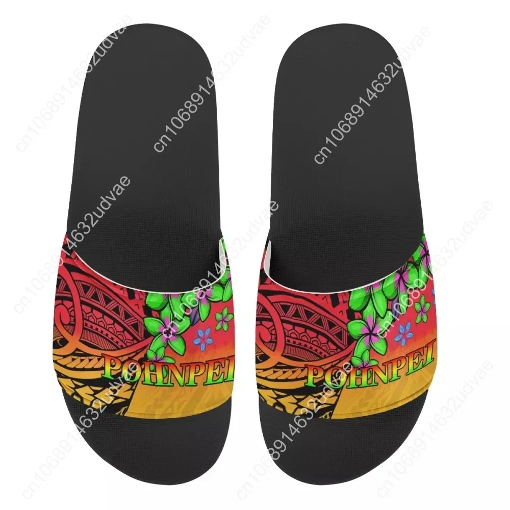 Полинезийские домашние тапочки Pohnpei с традиционным этническим принтом