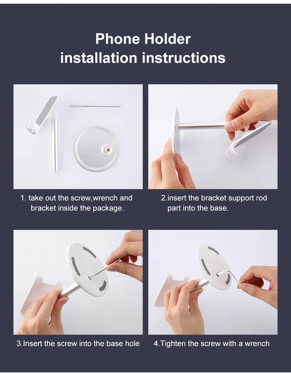 adjustable tablet mobile phone desktop phone stand for ipad tablet desk holder for iphone xiaomi mobile phone holder free global shipping