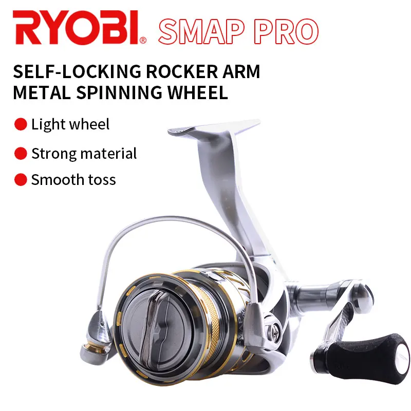 New  RYOBI SMAP PRO Fishing Tackle  Fishing  Reel Salt Water 2000 3000 4000 6+1BB Max Drag 6-8KG Spinning Reel