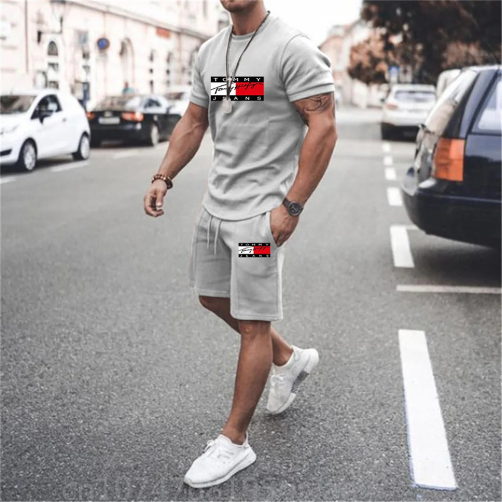 Mens Designer Clothes Two Piece Sets Comfortable Cotton Tracksuits Set For Men Joggers Clothing Summer Male Sports Suits